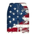 thumbnail image 4 of Men's American Flag Swim Trunks USA 4th of July Patriotic Board Shorts Quick Dry Lined Beach Shorts, 4 of 4