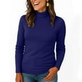 thumbnail image 5 of Turtleneck Sweaters for Women, Long Sleeve Casual Pullover Tops, Lightweight Winter Knit Wear for Soft Comfort 2026 Navy L, 5 of 5