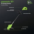 thumbnail image 2 of Greenworks 24V 10" TORQDRIVE™ String Trimmer, 2.0AH Battery and Charger Included, 2 of 7