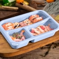 thumbnail image 3 of MORESEC Boîte à Lunch Compartimentée Compatible Micro-Ondes avec Couvercle, Contenant Bento à 3 Compartiments pour Préparation de Repas Salade Fruits et Collations, Contenant de Rangement Alimentaire en Plastique Portable pour l'École le Travail le Bureau le Pique-Nique, 3 of 6