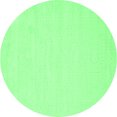 thumbnail image 1 of Ahgly Company Indoor Round Solid Emerald Green Modern Area Rugs, 5' Round, 1 of 4
