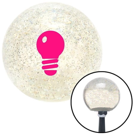 American Shifter Pink Light Bulb Clear Metal Flake Shift Knob with M16 x 1.5 Insert Shifter Auto