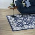thumbnail image 6 of Modway Kazia Distressed Floral Lattice 8x10 Area Rug in Dark Blue and Ivory, 6 of 6