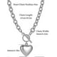 thumbnail image 5 of Chain Necklace for Women 18K White Gold Plated Chunky Cuban Chain Link Necklace with Heart Hypoallergenic Jewelry for Women, 5 of 5