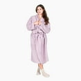 thumbnail image 5 of Tirrinia Women's Plush Soft Robe, Fluffy, Warm, and Fleece Sherpa Shaggy Bathrobe for Ultimate Comfort, Machine Washable, Medium Size, Purple, 5 of 8