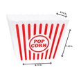 thumbnail image 5 of FSSTAM Plastic Open Top Large Square Popcorn Tubs, Reusable Red White Popcorn Containers for Movie Night Party, 4 Counts(with Exclusive FSSTAM Booskie), 5 of 5