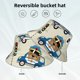 thumbnail image 2 of Balery Animals Driving Police Car Sombreros para el sol para hombre y mujer, sombrero de pescador con UPF 50+, 2 of 6