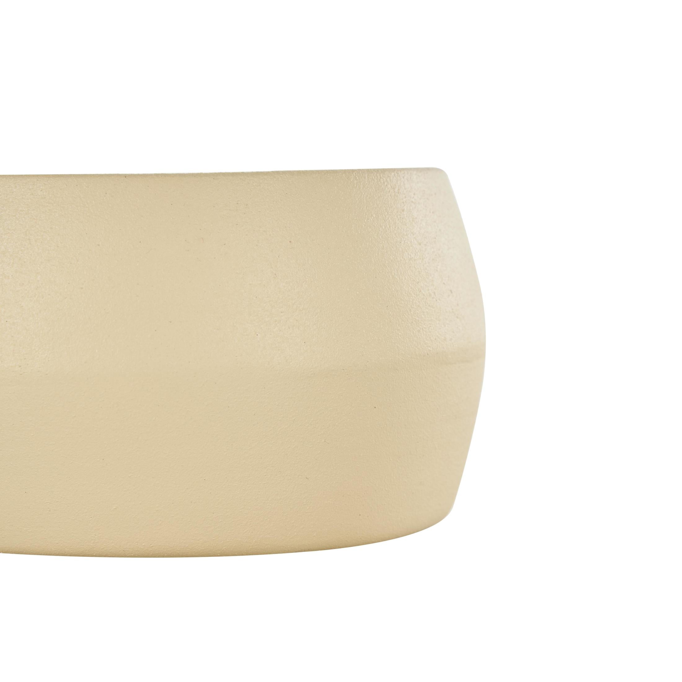 DecMode 2 Holder Beige Metal Fresh Cotton / White Tea & Ginger Scented Textured 9oz 2 Wick Candle with White Wax, (Set of 2)