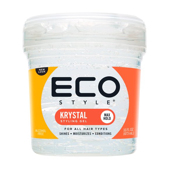 Ecoco Eco Style Gel para el cabello Krystal - Fijación fuerte - Ideal para cualquier tipo y color de cabello - Agrega cuerpo y brillo a todos los estilos - Sin peso - Hidrata y ayuda a mantener el cab