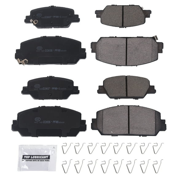 TOPAZ 8pcs Front and Rear Ceramic Brake Pads fits 2017-2022 Honda CR-V 1.5L 2.4L D2036 D2037