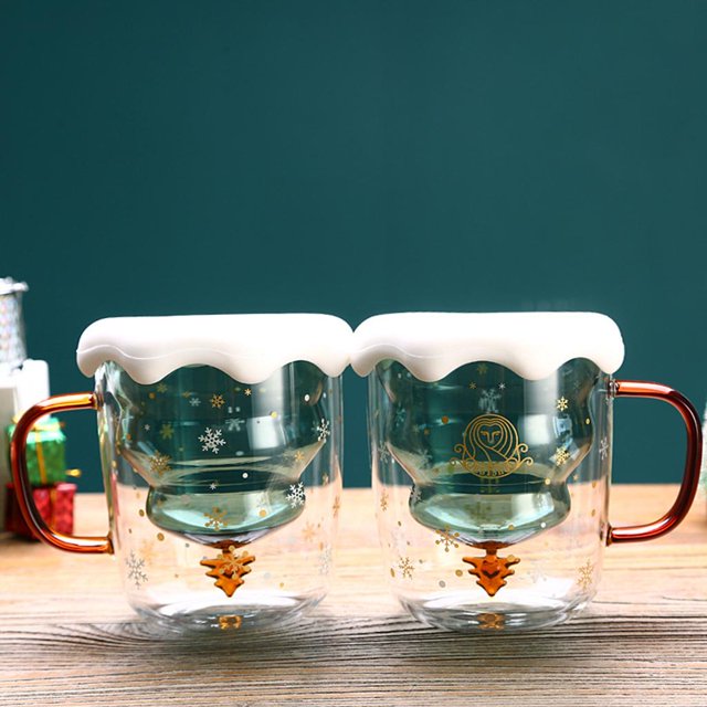 2x taza de café de dibujos animados con tapas tazas de leche de té Macchiato con aislamiento de para Soledad taza de café