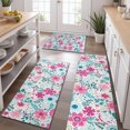 thumbnail image 2 of Pioneer Flower Floral Print Pattern Kitchen Rugs Sets Of 3,Kitchen Runner Rugs Non Skid Washable,Decorative Kitchen Floor Mats for Kitchen,Sink,Laundry,17"x30"+ 17"x47" + 17"x59", 2 of 6