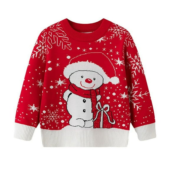uikmnh Cute Sweaters Kids Christmas Sweater for Toddler Girls Boys Holiday Pullover Top Size:3-4 Years