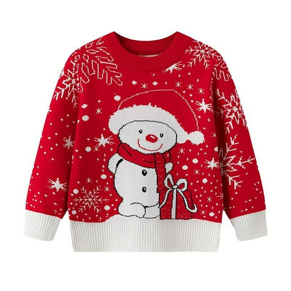 MIASHUI Girls Sweaters Kids Christmas Sweater For Toddler Boys Holiday Pullover Top for Festive Celebrations