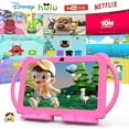 thumbnail image 6 of 2024 Kids Tablet, 7 inch Android 12 Tablet for Kids, 4GB+32GB ROM+1TB Expand Quad-Core Toddler Tablet with Shockproof Case, BT, WiFi, Parental Control, 2MP+5MP Dual Camera, Games, 6 of 7