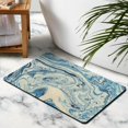 thumbnail image 3 of Non-Slip Luxury Microfiber Bath Rug Runner – 20x32 inch Modern Marble Bathroom Mat, Soft & Long, Perfect Floor Carpet for Tub & Shower, Machine-Washable, 3 of 5
