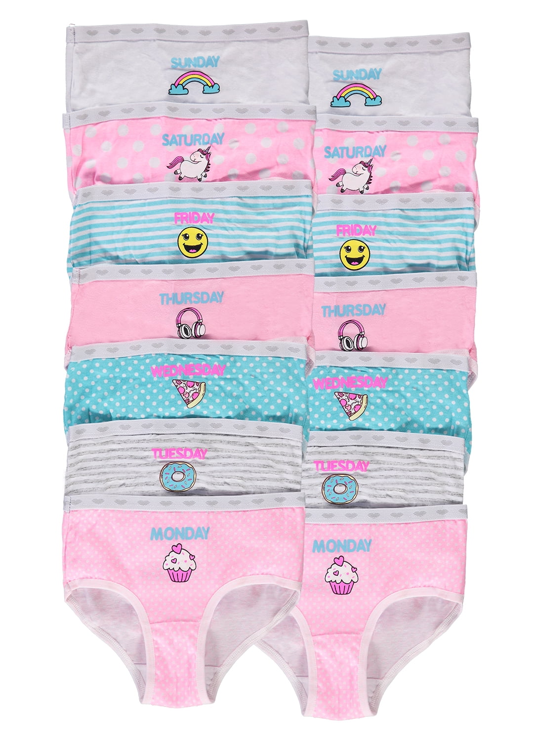 Girls Days Of The Week Underwear Briefs 14-Pack