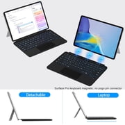 Magnetic Bluetooth Keyboard for Surface Pro 12 (2025) | Multi-Touch Trackpad