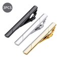 thumbnail image 1 of Delix 3pcs Tie Clips For Men Tie Clip For Wedding Anniversary Business Daily Life, 1 of 8