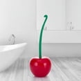 thumbnail image 1 of Exquisito y lindo juego de escobillas de baño con cerezas verdes y rojas., 1 of 4