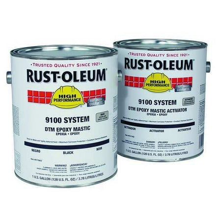 

Rust-Oleum Epoxy Activator and Finish Kit Black Semi-gloss (2) 1 gal 115 to 190 sq ft/gal 9100 Series