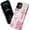 Pink Christian Collage Heart Cross, variant on Case for iPhone 12, Christmas Tree Gingerbread Man Phone Case Military-Grade Drop Protection Cover for Women Girl - Frosted