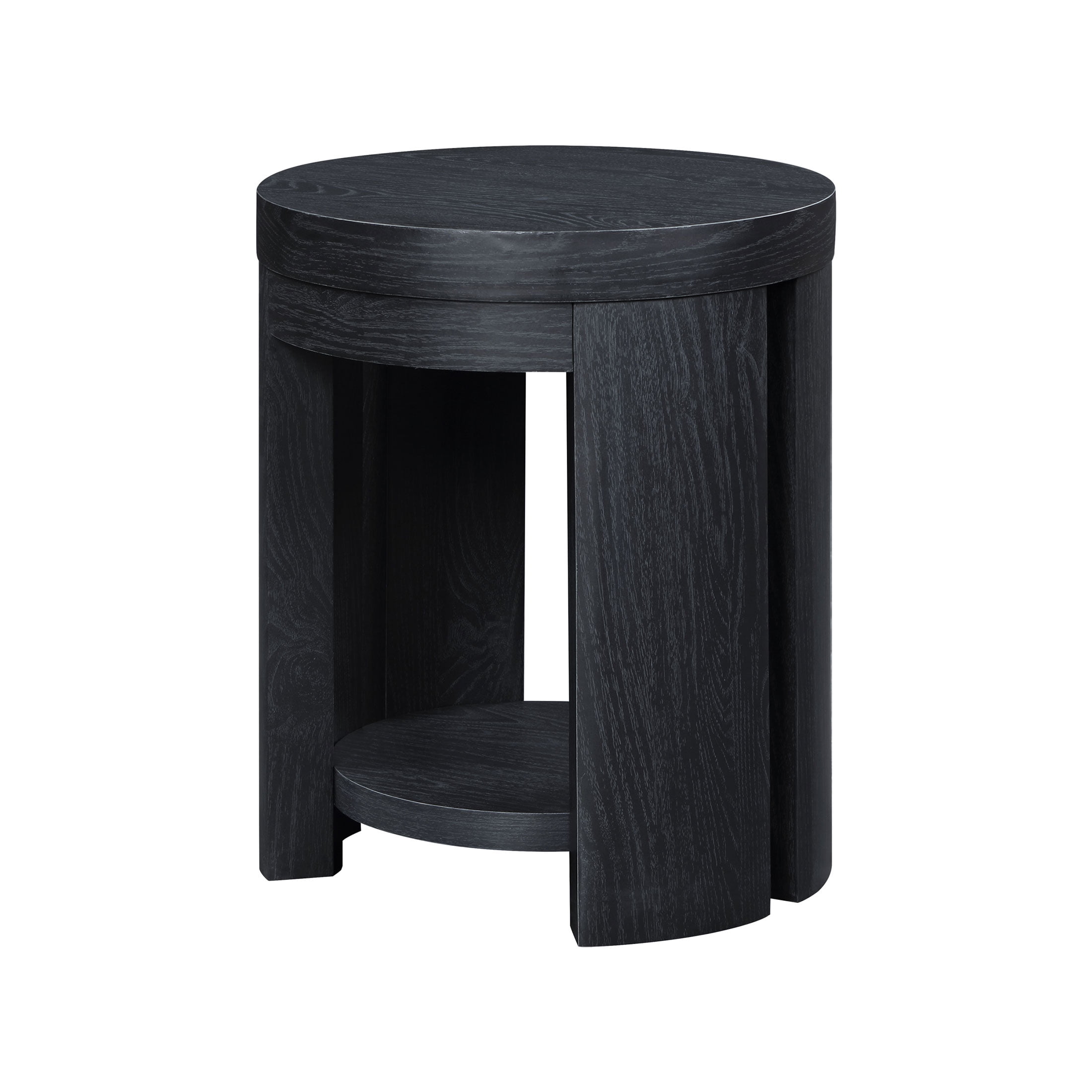 Beautiful Drew Side Table, Rich Black Finish