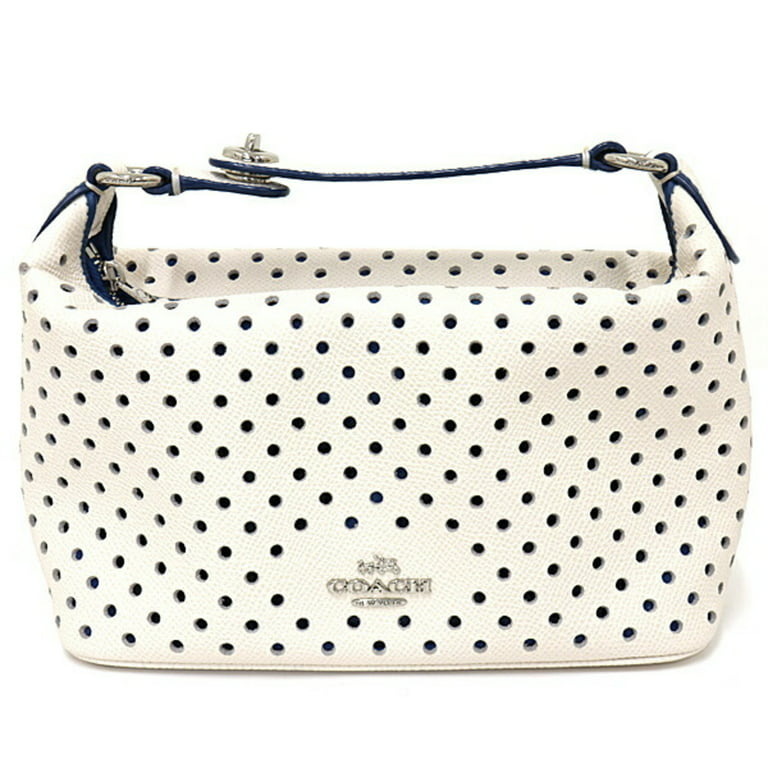 Coach Perforated Leather Pochette Pouch Handbag