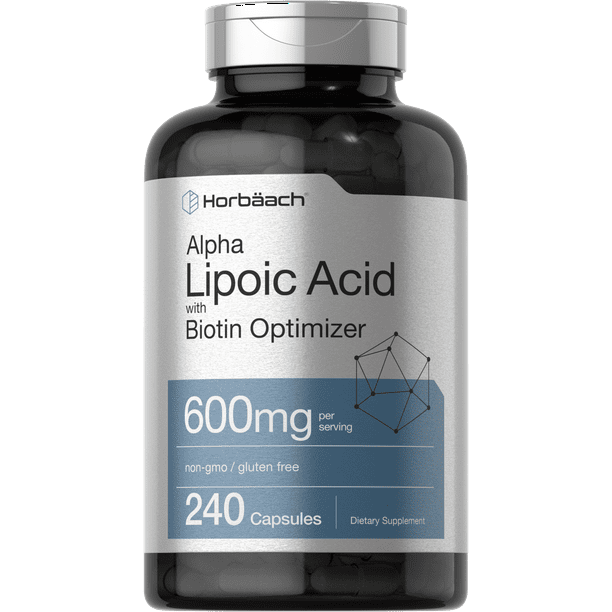 Alpha Lipoic Acid 600mg 240 Capsules with Biotin Optimizer by