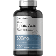 Alpha Lipoic Acid 600mg | 240 Capsules | with Biotin Optimizer | by Horbaach