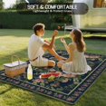 thumbnail image 4 of Black Flowers Outdoor Rug for Patio/Deck/Porch, Non-Slip Large Area Rug 5 x 8 Ft, Spring Floral Elegant Pastoral Vintage Indoor Outdoor Rugs Washable Area Rugs, Reversible Camping Rug Carpet Runner, 4 of 8