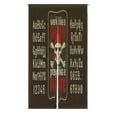 thumbnail image 1 of Cortina Noren ABPHQTO Vintage Alfabeto Latino Calavera Pirata Japonés 85x150 cm, 1 of 1