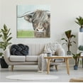 thumbnail image 2 of Stupell Industries Shaggy Cattle Brown Country Animal Blue Sky Animals & Insects Painting Gallery Wrapped Canvas Print Wall Art, 36 x 36, 2 of 6