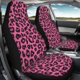 thumbnail image 4 of FUIALDOLG Nonslip Vehicle Seat Covers for SUV, with Fixed Hook Anti-Slip Front Seat Cover Polyester Fabric 2 Pack, Pink Leopard Pattern, 4 of 13