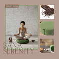 thumbnail image 3 of Meditation Cushion by Sana Serenity Buckwheat filled Zafu Pillow for Yoga, Meditation and Wellness, 3 of 7