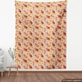 thumbnail image 3 of Autumn Fabric by the Yard Upholstery, Warm Colored Foliage Pattern with Blossoming Flowers and Leaves Seasonal Composition, Decorative Fabric for DIY and Home Accents, Multicolor by Ambesonne, 3 of 4