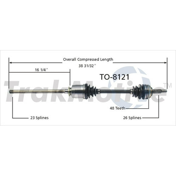 TrakMotive To-8121 CV Axle Shaft