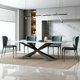 thumbnail image 4 of High-End Custom Natural Marble 1.6m Rectangular Table Set With 6 Chairs For Dinner Classic Design Popular Nordic Furniture My Lux Decor Round, 4 of 14