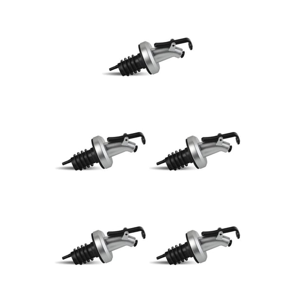 Bewildely Stainless Steel Oil Bottle Stopper Reusable Leakproof Pourer Kitchen Dustproof Type Press Dispenser Bottles Wine Vinegar Type2 NO2 Bewildely CBP316791