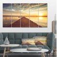 thumbnail image 1 of Sea Pier under Beautiful Cloudscape - Modern Canvas Art Print, 1 of 3