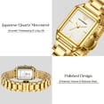 thumbnail image 3 of Watches for Women Luxury Ladies Quartz Wrist Watches with Stainless Steel Bracelet,Waterproof Square Ladies Watches Mother's Day Gifts for Women, 3 of 9