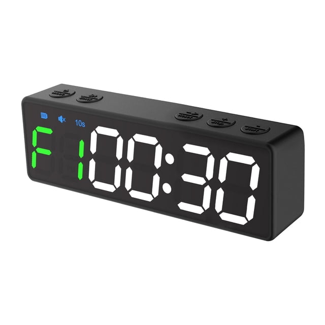 Temporizador de entrenamiento de portátil LED Digital recgable Gimnasio Temporizador Cronómetro Reloj de ped pa gimnasio en casa Baoblaze temporizador de gimnasio