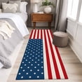 thumbnail image 5 of 2x6 Kitchen Runner Rug, 4th of July Non-Skid Rubber Backing Large Rectangle Rugs - Living Room Bedroom Home Office, Red Stripes Independence Day Indoor Floor Mat Carpets Washable Rug, 5 of 9