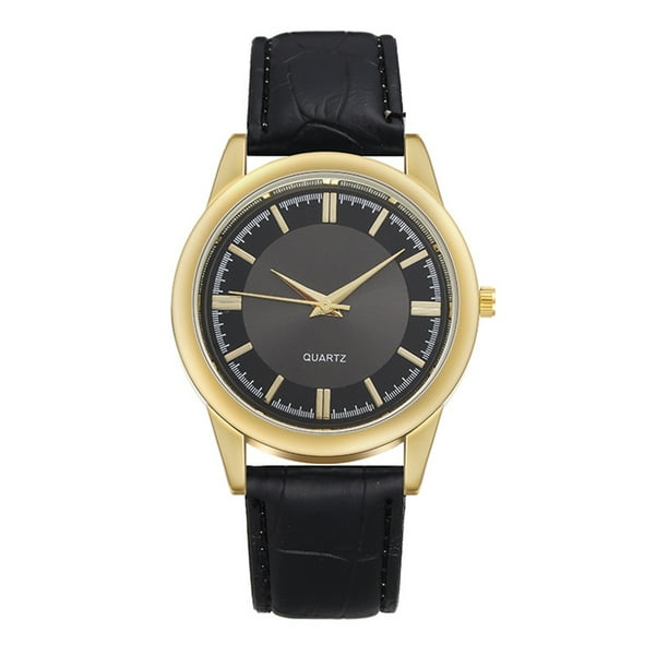 1 PC Hombres Relojes Casual WristWatches Strap de cuero Ver Marido Verifico Regalo