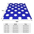 thumbnail image 3 of Bixox Fleece Blanket Blue And White Polka Dot Pattern Super Soft Double-Sided Microfiber Flannel Blanket for Sofa, Bed, Couch,Suitable for All Seasons - 40"x30", 3 of 5