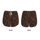 thumbnail image 3 of Balery Autumn Brown Plants Pantalones cortos deportivos para mujer con forro y dos bolsillos, elásticos, para entrenamiento, gimnasio, yoga-Medium, 3 of 7