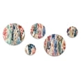 thumbnail image 3 of Designart "Magical Green Damask Scene" Damask Round Wall Art Set Of 5 - Green Bohemian Office Room Wall Art Set, 3 of 6