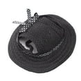thumbnail image 1 of Hukapapa Perro Princesa Sombrero De Ala Redonda Mascota Sombrero De Béisbol Perro Malla Porosa CapblackS, 1 of 5