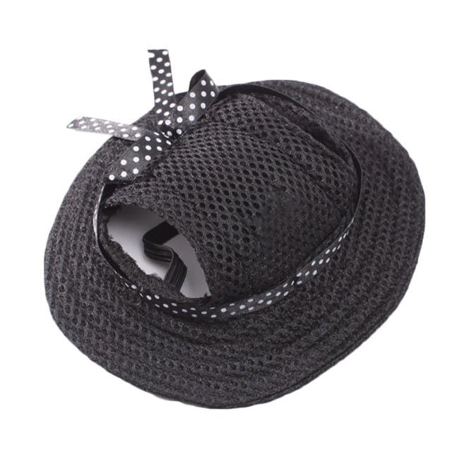 Hukapapa Perro Princesa Sombrero De Ala Redonda Mascota Sombrero De Béisbol Perro Malla Porosa CapblackS