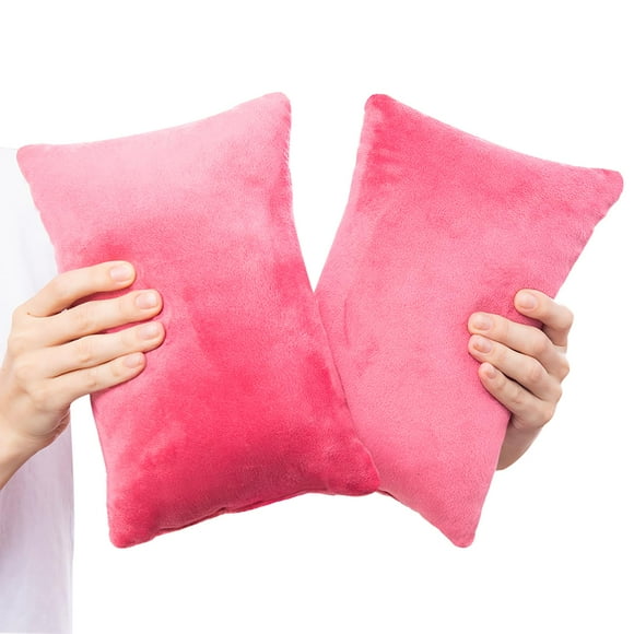 1 MIDDLE ONE 2 Pack Petit Oreiller en Mousse à Mémoire de Forme Mini Oreiller 11 X 7 Pouces pour Voyage Sieste et Soutien Lombaire Genou Petit Coussin pour Chiens (Rouge)